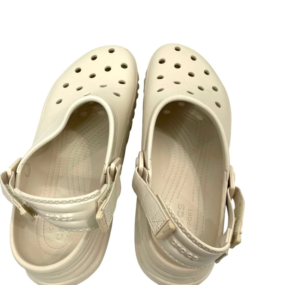 NEW Crocs Duet Max II Clogs Size 11 Mens stucco cream‎